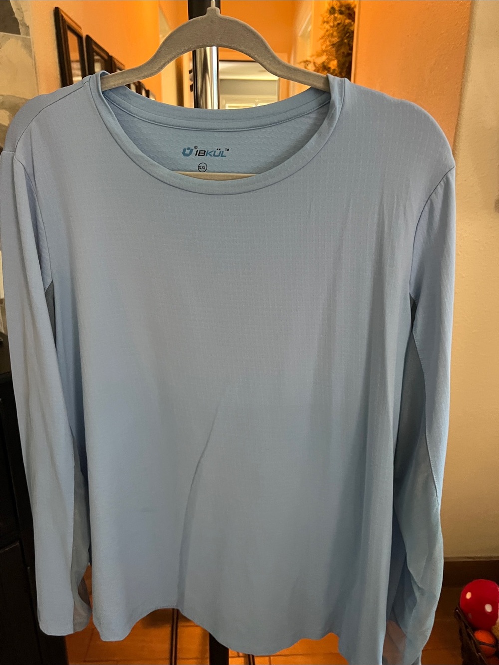 IBKUL women’s Long Sleeve Performance Shirt - Pale Blue